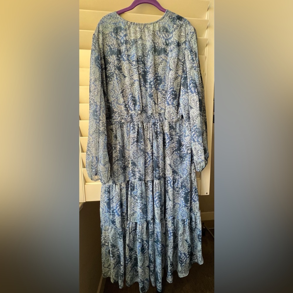 Joie - NWT - XL - Long Sleeve Dress - Blue “Parisian Paisley” Maxi dress - Picture 11 of 13